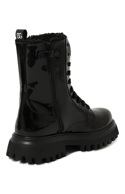 Кожаные ботинки DOLCE & GABBANA черного цвета по цене 56550 руб., арт. D11220/A3B70/37-39, фото 3 Кожаные ботинки DOLCE & GABBANA, арт. D11220/A3B70/37-39, фото 3