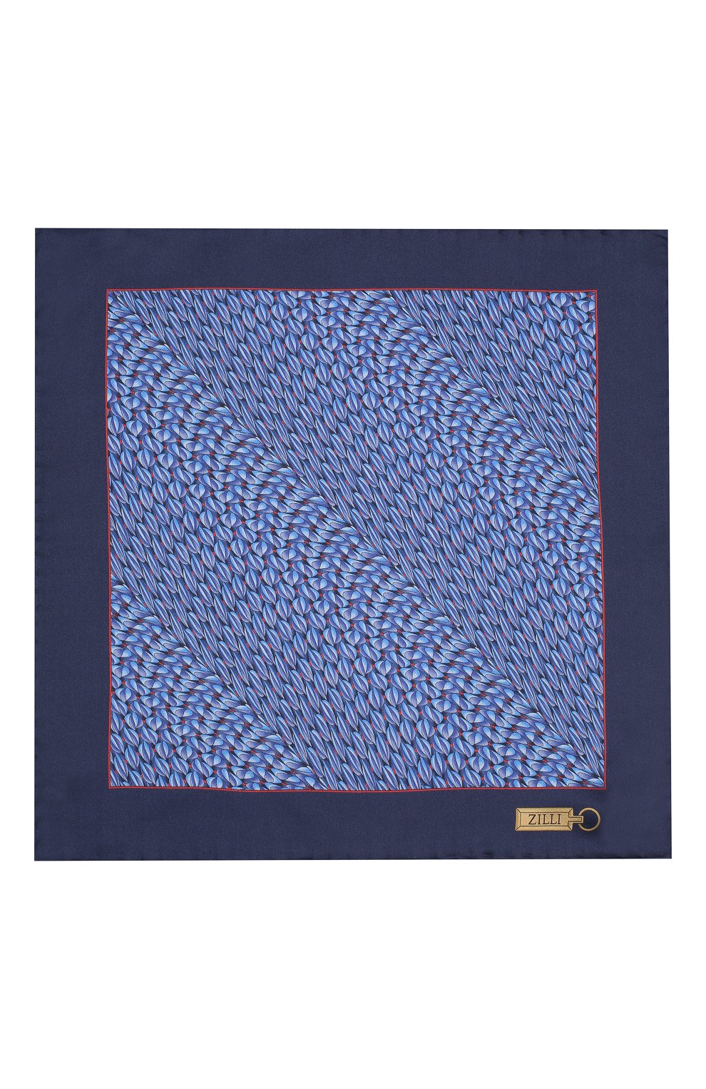 Шелковый платок ZILLI синего цвета по цене 8995 руб., арт. 50715/HANDKERCHIEFS, фото 3 Шелковый платок ZILLI, арт. 50715/HANDKERCHIEFS, фото 3