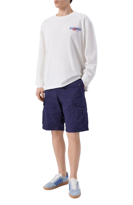 Хлопковые шорты Dsquared2 S74MU0965/S35175 Синий  S74MU0965/S35175 Фото 2
