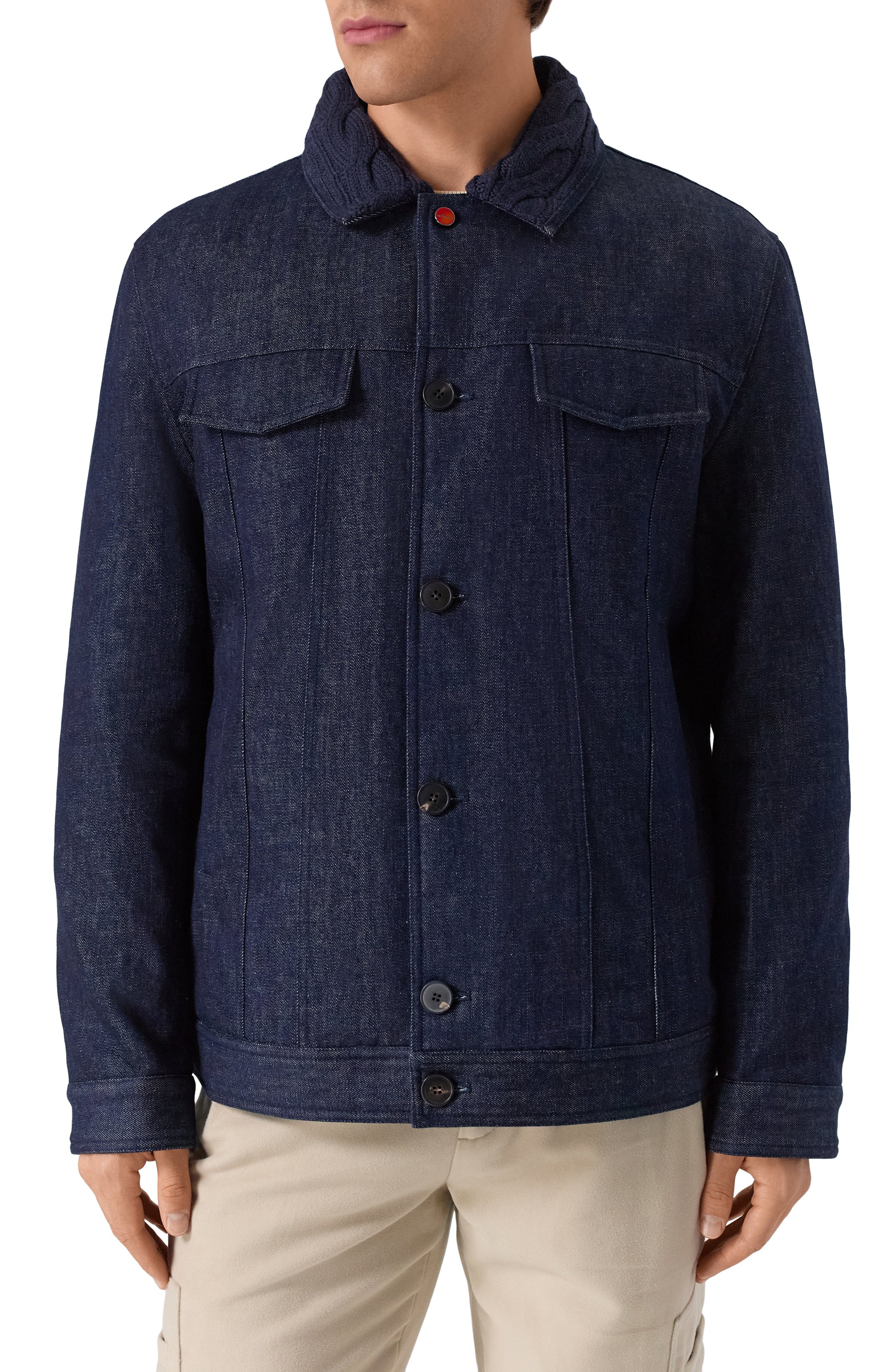 Джинсовая куртка-рубаш ка KITON, арт. UW2222V0438H03, фото 3