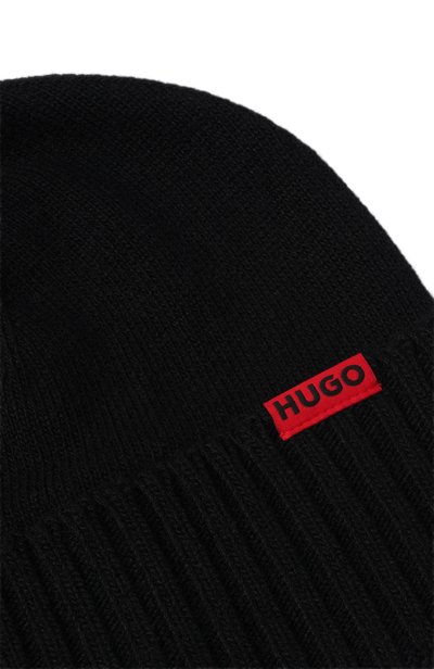 Комплект из шапки и перчаток HUGO черного цвета по цене 14550 руб., арт. 50572144, фото 4 Комплект из шапки и перчаток HUGO, арт. 50572144, фото 4