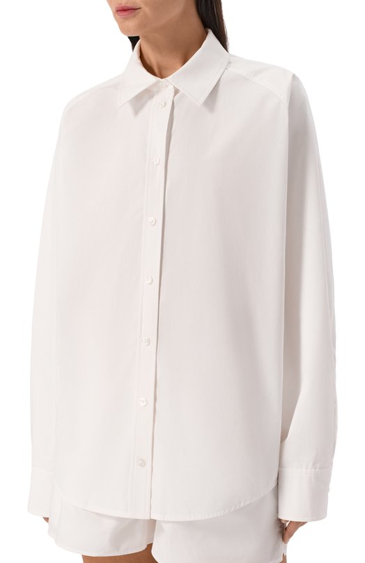 Хлопковая рубашка Alexander Wang 1WC3251133 Белый  1WC3251133 Фото 3
