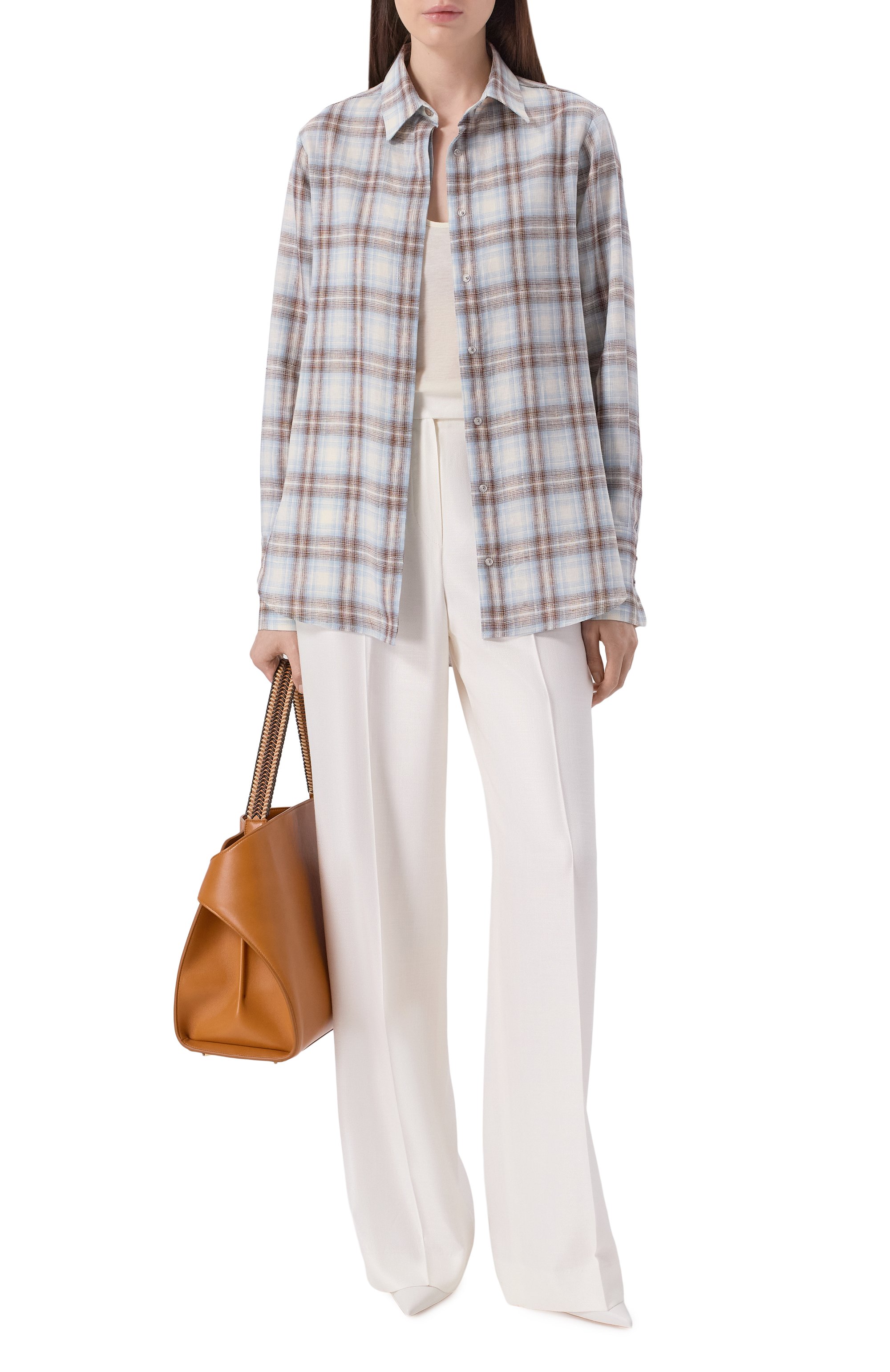 Льняная рубашка KITON голубого цвета по цене 112000 руб., арт. D54410H09641, фото 2 Льняная рубашка KITON, арт. D54410H09641, фото 2