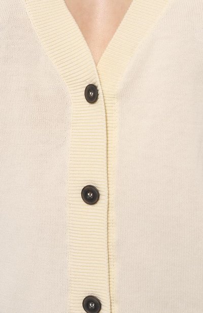 Хлопковый кардиган A.P.C. кремового цвета по цене 27650 руб., арт. C0EZJ-F22249., фото 5 Хлопковый кардиган A.P.C., арт. C0EZJ-F22249., фото 5