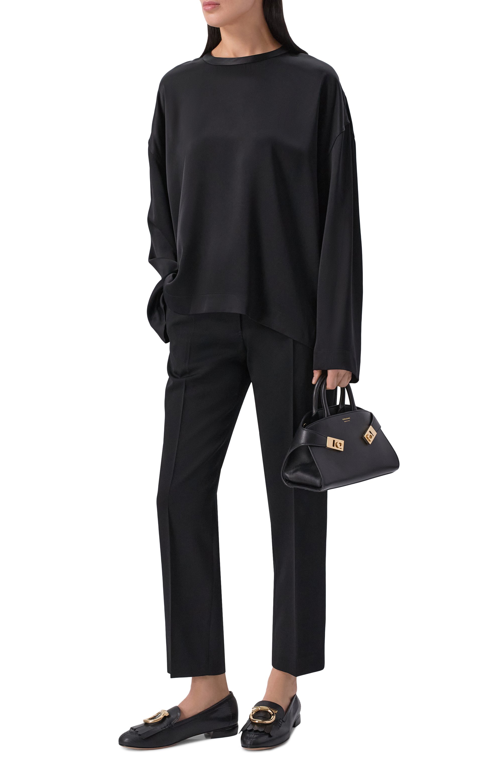 Кожаные лоферы maxi gancini FERRAGAMO, арт. 01K907/790, фото 3