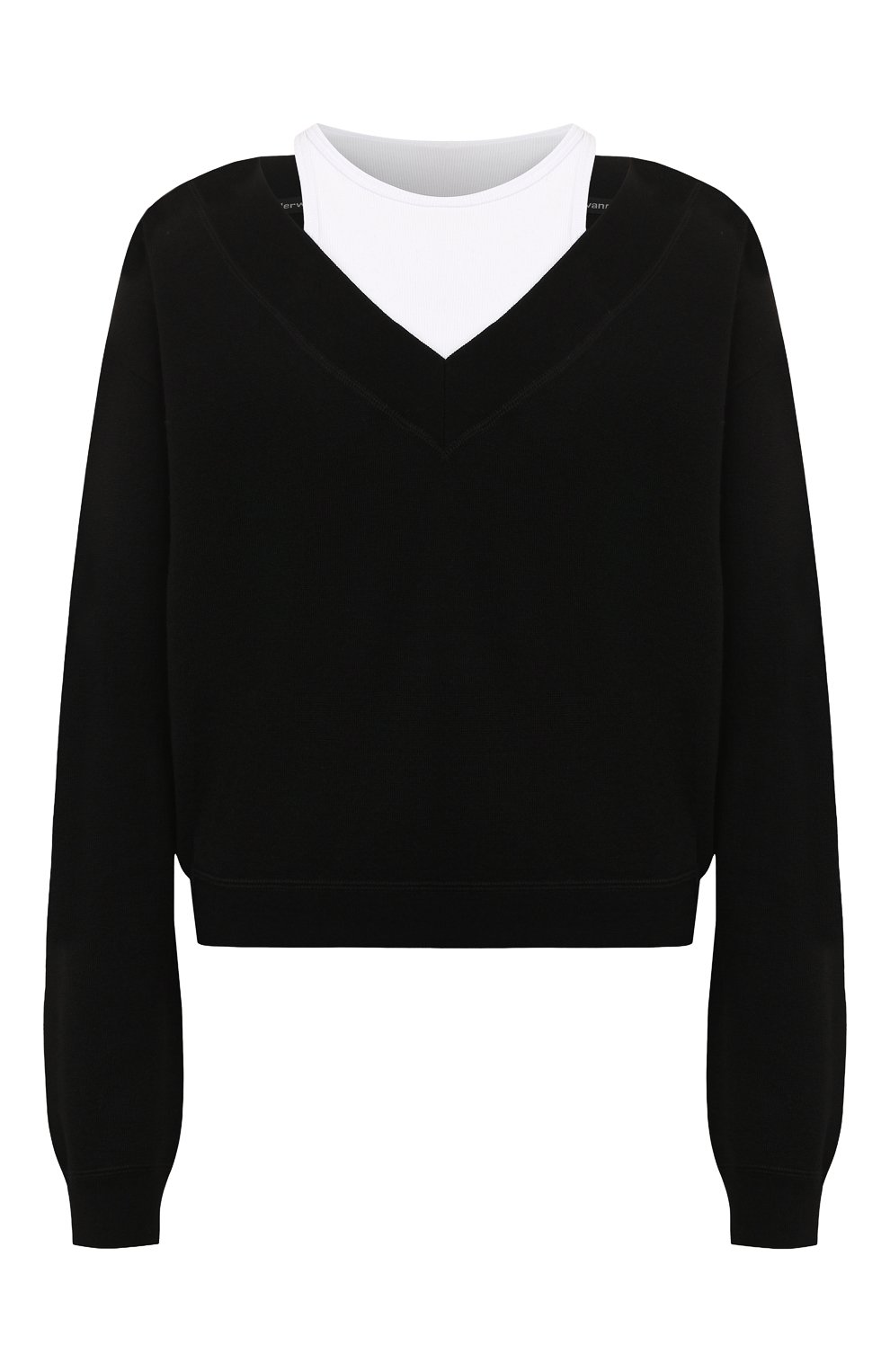 Шерстяной пуловер ALEXANDERWANG.T черно-белого цвета по цене 29600 руб., арт. 4KC2191073, фото 1 Шерстяной пуловер ALEXANDERWANG.T, арт. 4KC2191073, фото 1