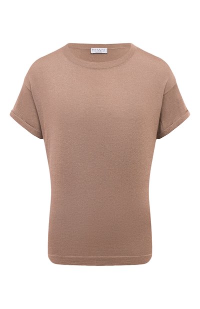 Женская футболка из кашемира и шелка BRUNELLO CUCINELLI, арт. M41810000