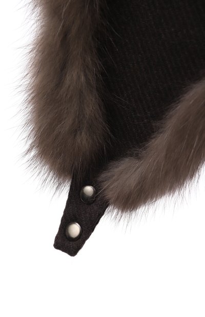 Утепленная шапка-ушанка с отделкой из соболя VICTORIA KUSENKOVA, арт. 339173304159, фото 3