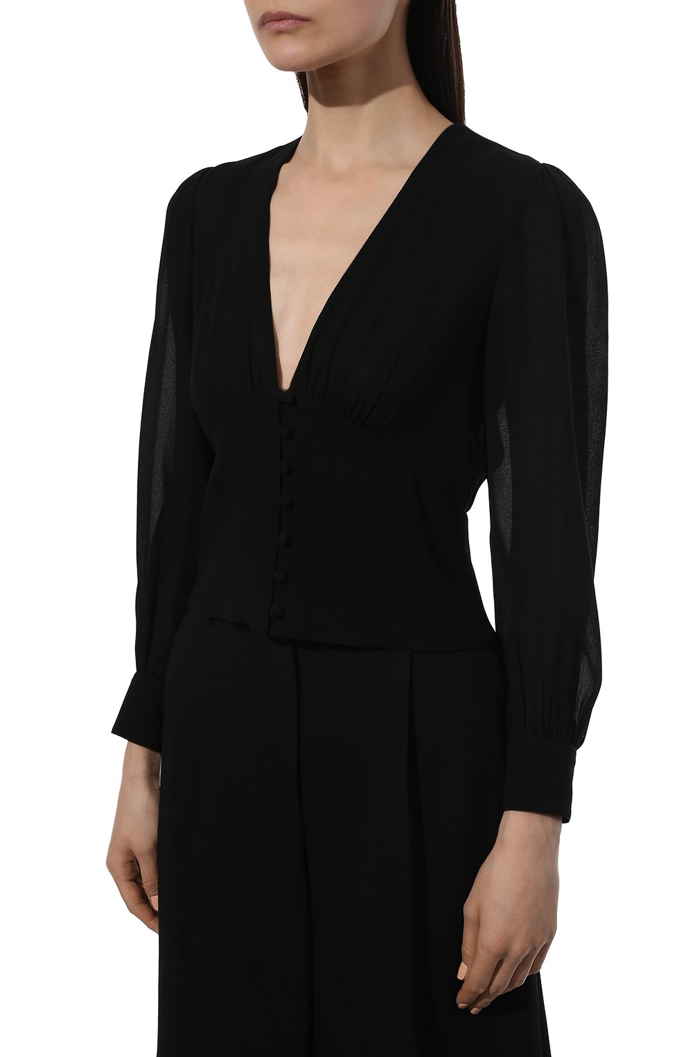 Блузка из вискозы SAINT LAURENT, арт. 689332/Y103W, фото 3