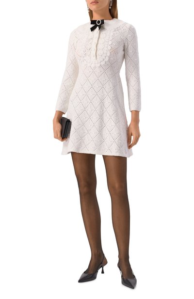 Хлопковое платье SELF-PORTRAIT, арт. AW25123SW, ф�ото 2