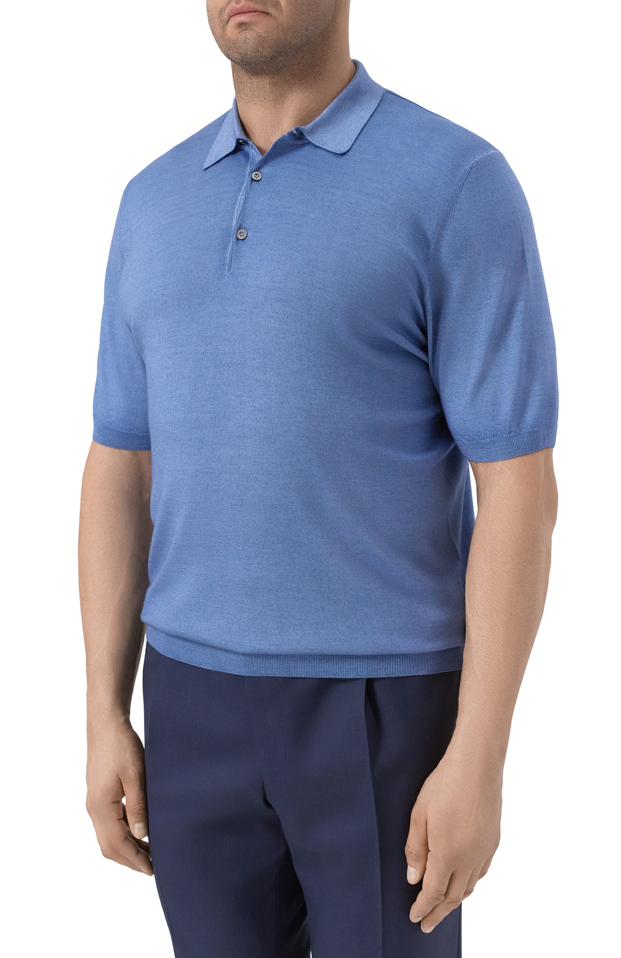 Поло из шерсти и шелка CANALI, арт. C0479B/MX01165, фото 3