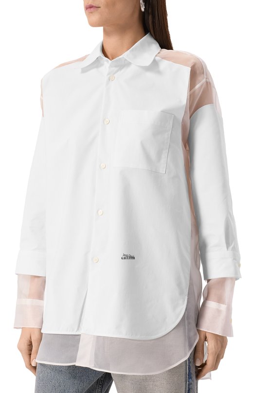 Рубашка Jean Paul Gaultier 25/33-F-CH091I-C075 Белый  25/33-F-CH091I-C075 Фото 4