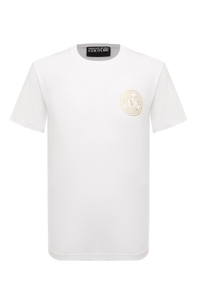 Хлопковая футболка VERSACE JEANS COUTURE, арт. 75GAHT06/CJ00T, фото 1