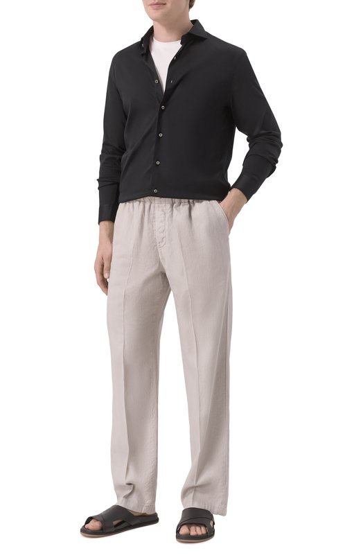 Кожаные шлепанцы Erik Santoni MCEG19059HV6MG0R Чёрный  MCEG19059HV6MG0R Фото 2