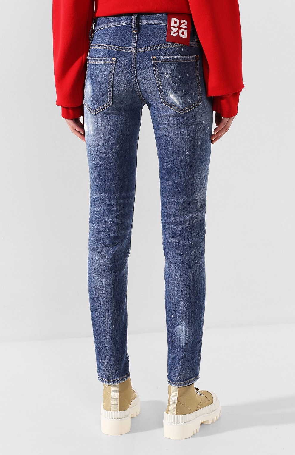 Джинсы DSQUARED2 синего цвета по цене 53250 руб., арт. S72LB0278/S30664, фото 4 Джинсы DSQUARED2, арт. S72LB0278/S30664, фото 4