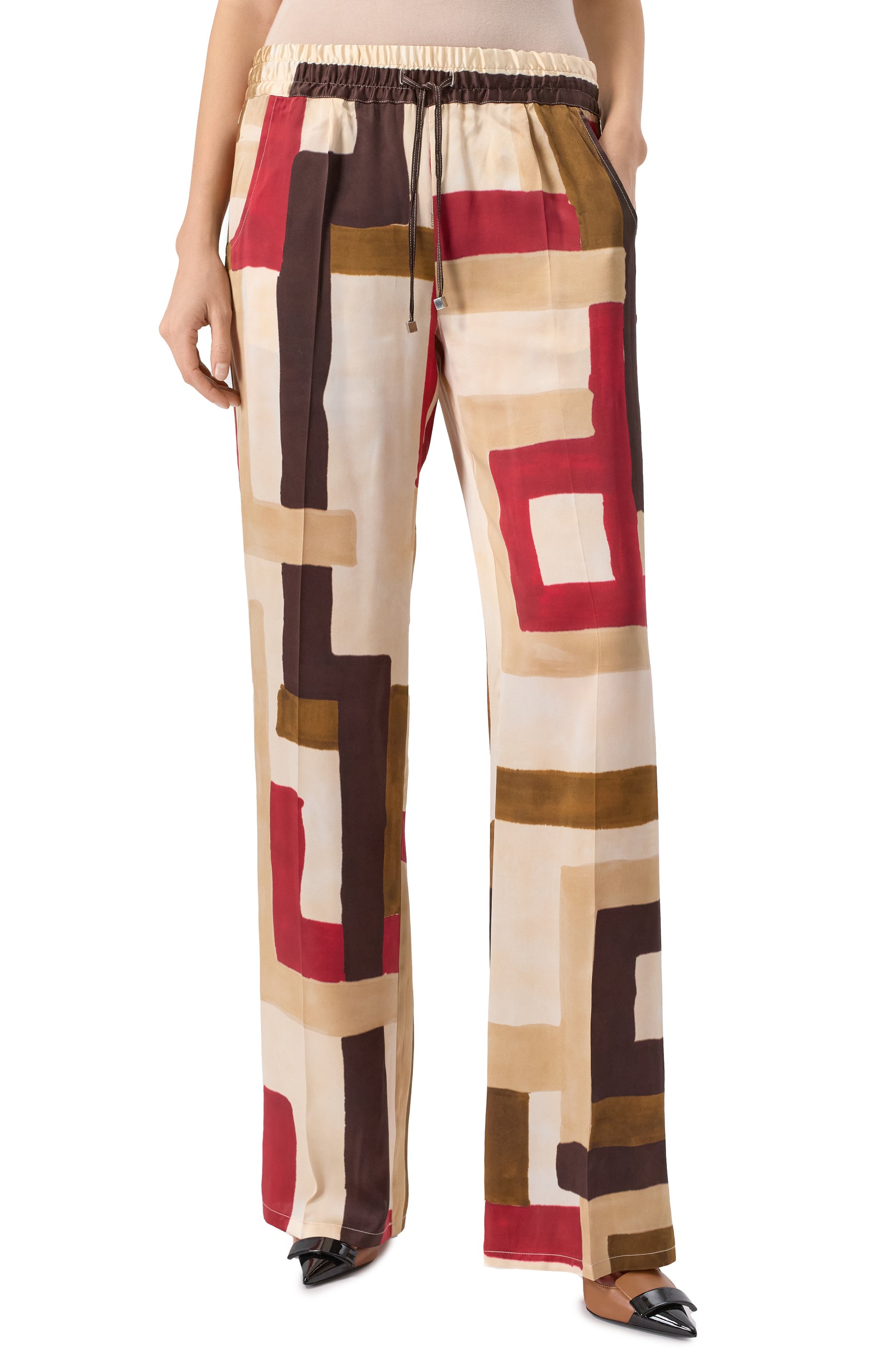 Атласные брюки KITON разноцветного цвета по цене 136500 руб., арт. D48122K0926E09, фото 3 Атласные брюки KITON, арт. D48122K0926E09, фото 3