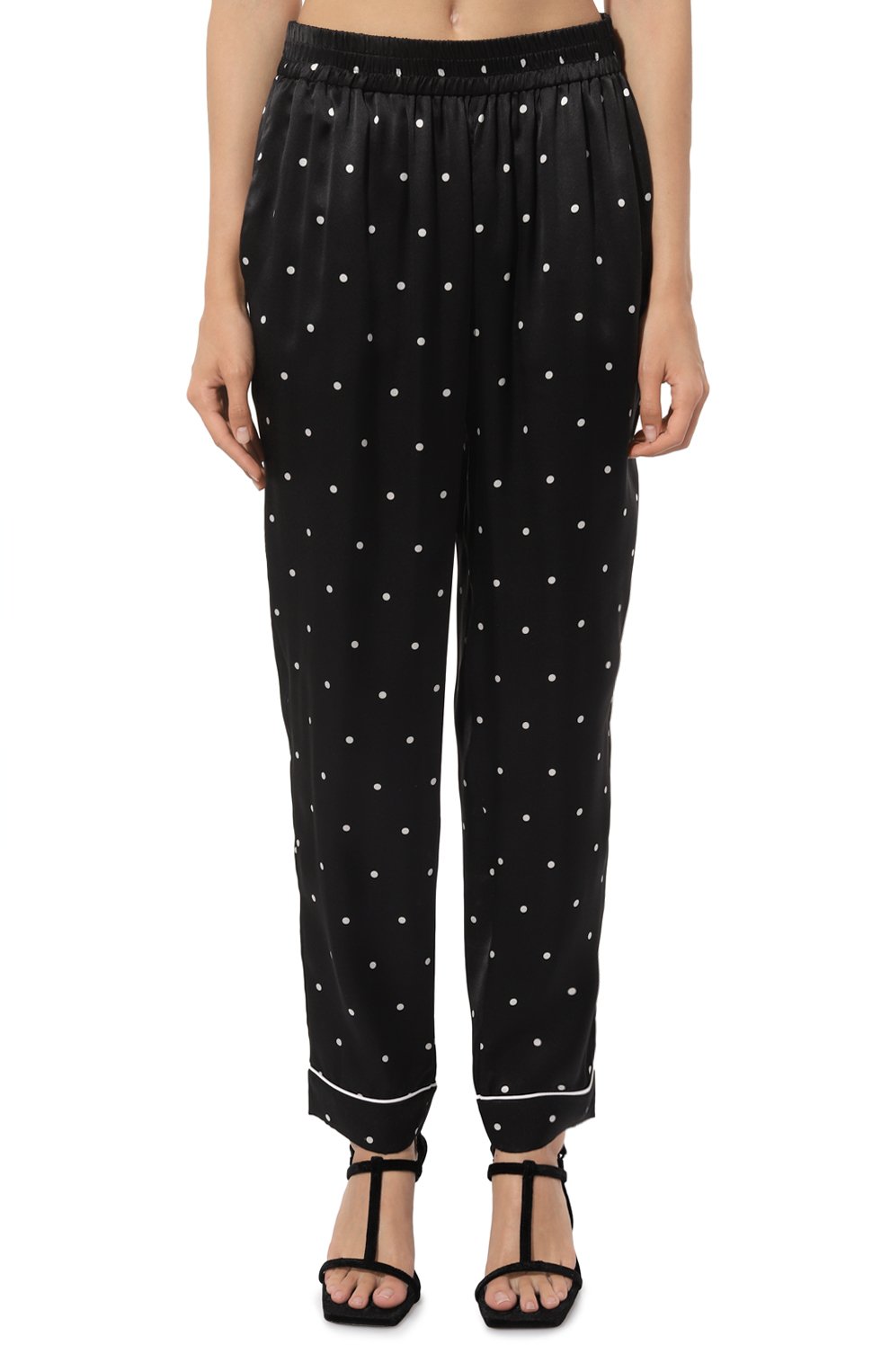 Шелковые брюки YANINA черного цвета по цене 87300 руб., арт. 0-1187E, фото 3 Шелковые брюки YANINA, арт. 0-1187E, фото 3