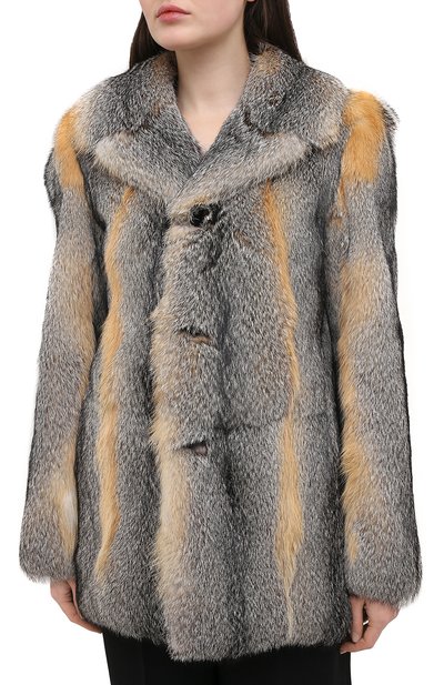Шуба из меха лисы SAINT LAURENT, арт. 648337/Y7RG2, фото 3