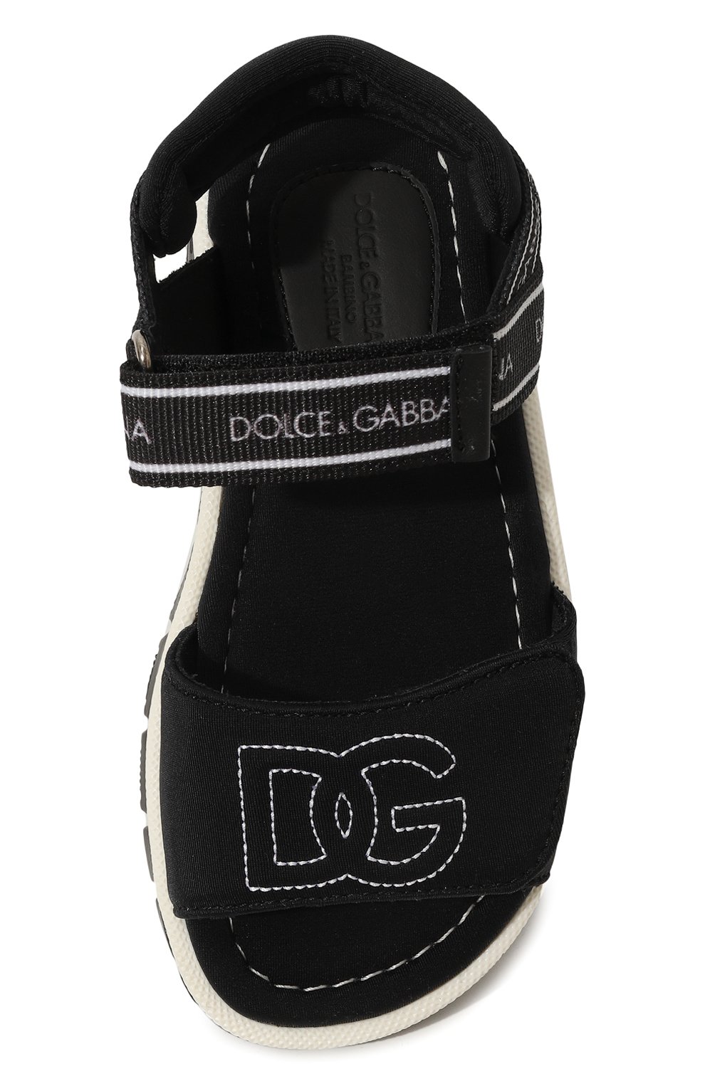 Сандалии DOLCE & GABBANA черного цвета по цене 19750 руб., арт. DA5061/AY233/24-28, фото 4 Сандалии DOLCE & GABBANA, арт. DA5061/AY233/24-28, фото 4