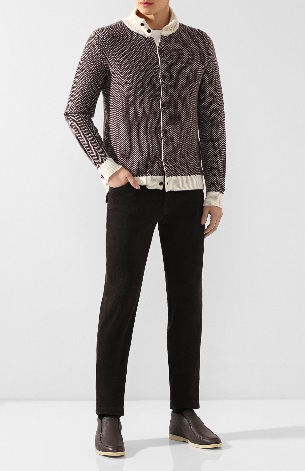 Кожаные ботинки open walk LORO PIANA, арт. FAI3276, фото 2