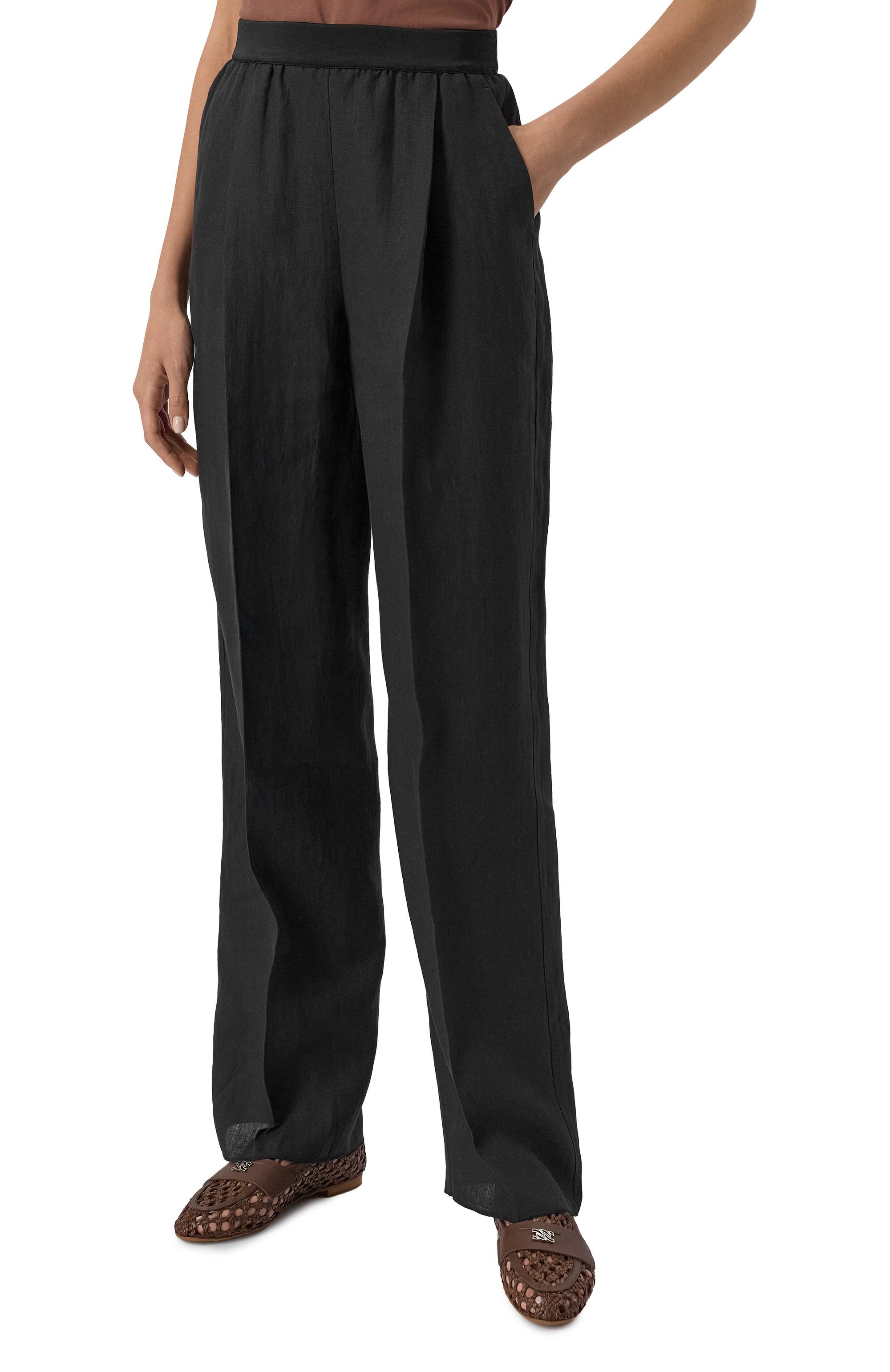 Льняные брюки AGNONA, арт. T70608/U3039, фото 3