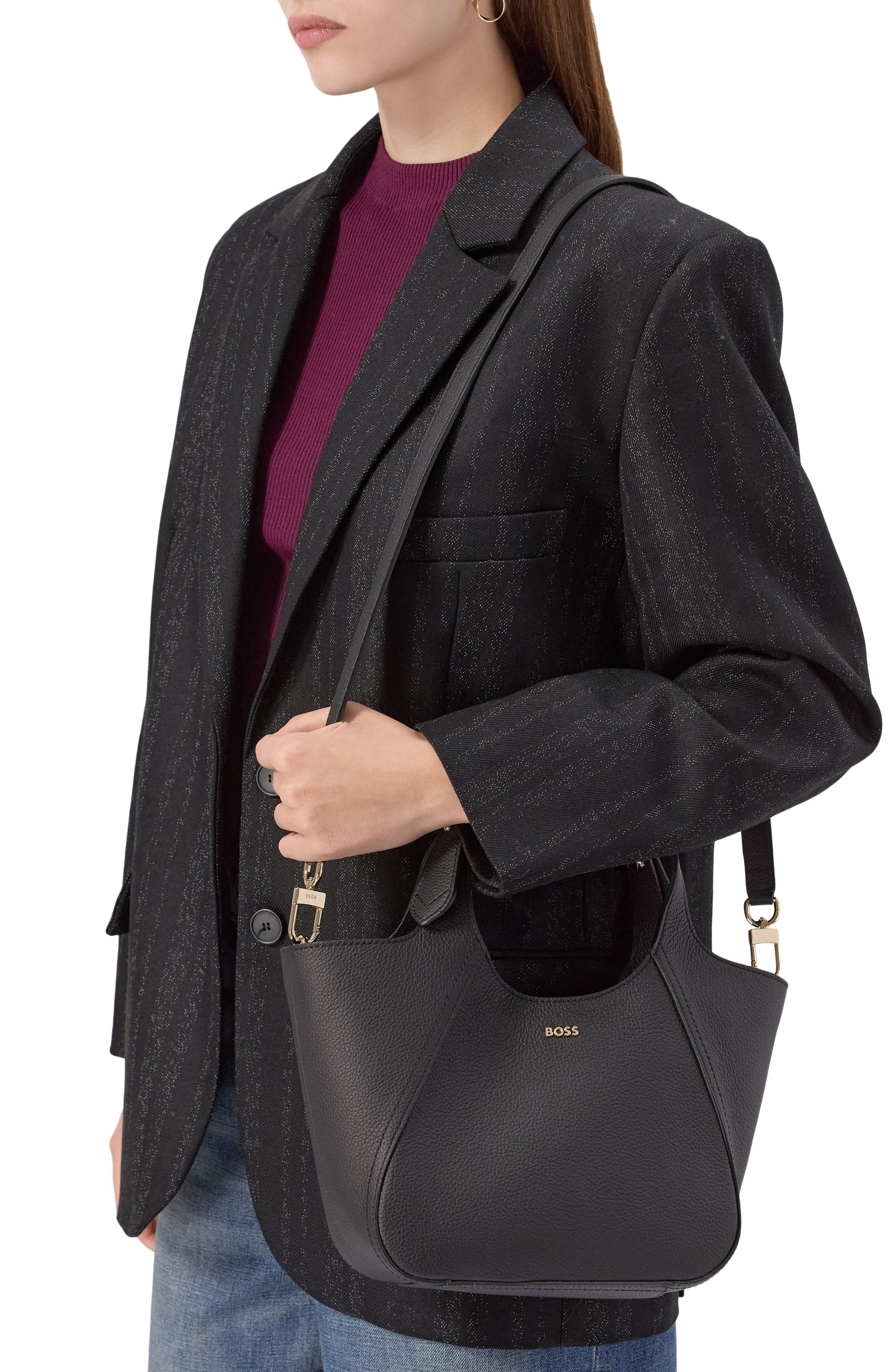 Сумка lenah BOSS черного цвета по цене 35950 руб., арт. 50552118, фото 2 Сумка lenah BOSS, арт. 50552118, фото 2