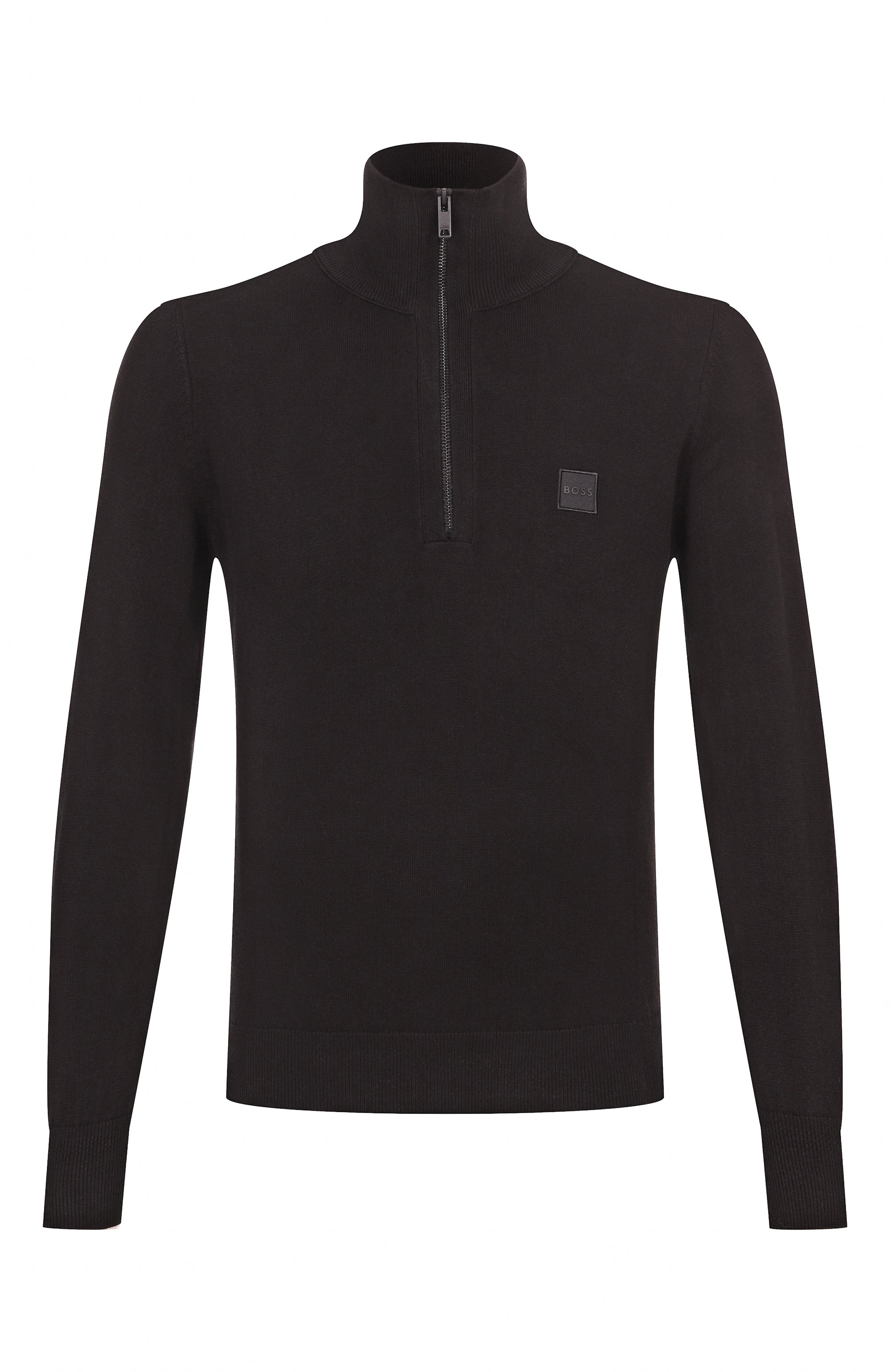 Хлопковый джемпер BOSS ORANGE черного цвета по цене 19500 руб., арт. 50527585, фото 1 Хлопковый джемпер BOSS ORANGE, арт. 50527585, фото 1
