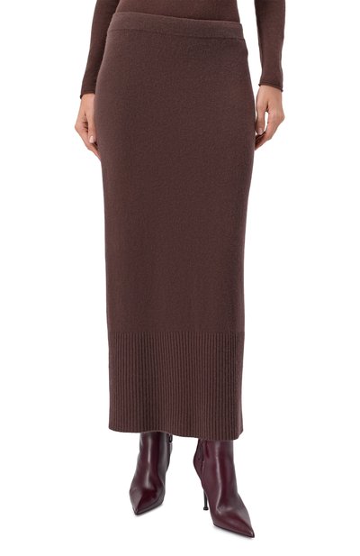 Кашемировая юбка FTC коричневого цвета по цене 55750 руб., арт. 10000-0240, фото 3 Кашемировая юбка FTC, арт. 10000-0240, фото 3