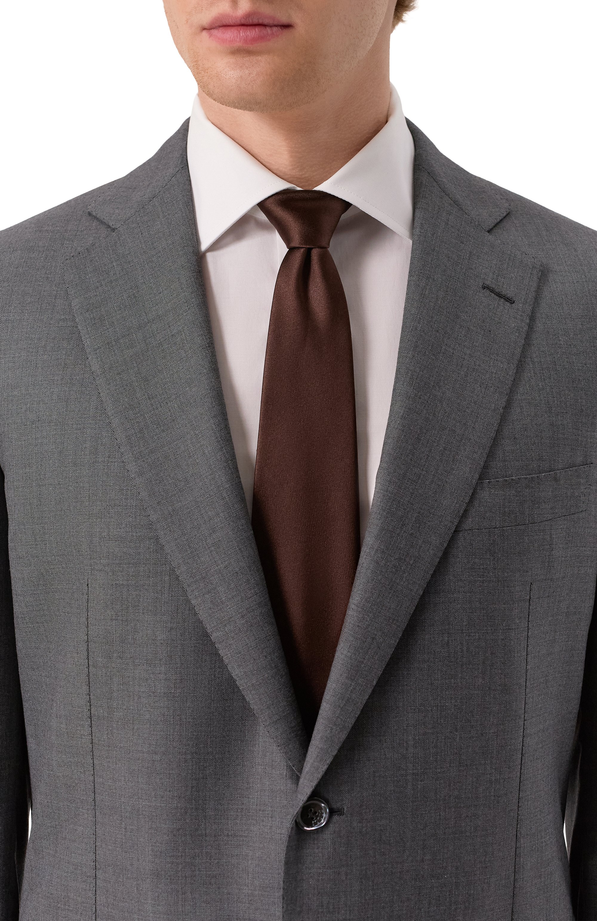 Шелковый галстук STEFANO RICCI темно-коричневого цвета по цене 34150 руб., арт. CCXL/28000, фото 2 Шелковый галстук STEFANO RICCI, арт. CCXL/28000, фото 2