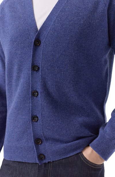 Кашемировый кардиган MVST синего цвета по цене 230500 руб., арт. M25.1PM.K009, фото 5 Кашемировый кардиган MVST, арт. M25.1PM.K009, фото 5
