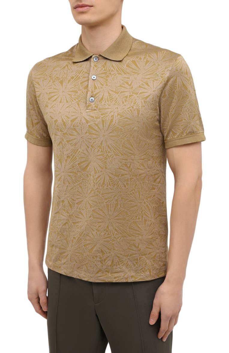 Поло из хлопка и шелка ZEGNA, арт. UW369/746, фото 1