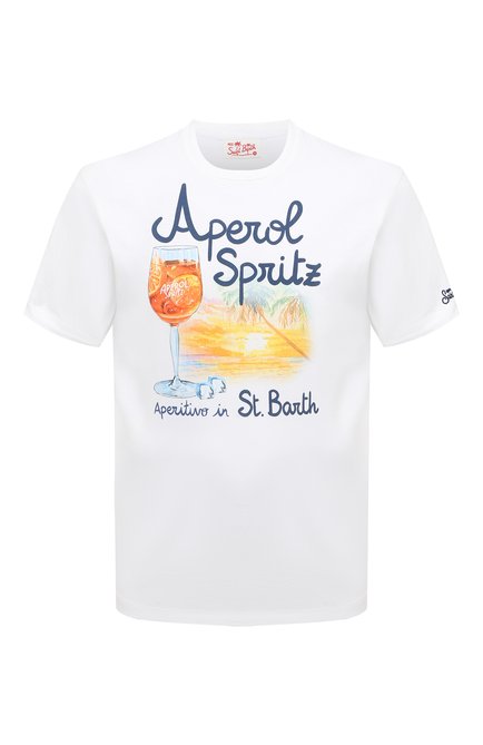 Мужская хлопковая футболка MC2 SAINT BARTH белого цвета, арт. STBM/TSHIRT MAN/06243D | Фото 1 (Материал сплава: Проставлено; Материал внешний: Хлопок; Длина (для топов): Стандартные; Рукава: Короткие; Драгоценные камни: Проставлено; Принт: С принтом; Стили: Гранж)