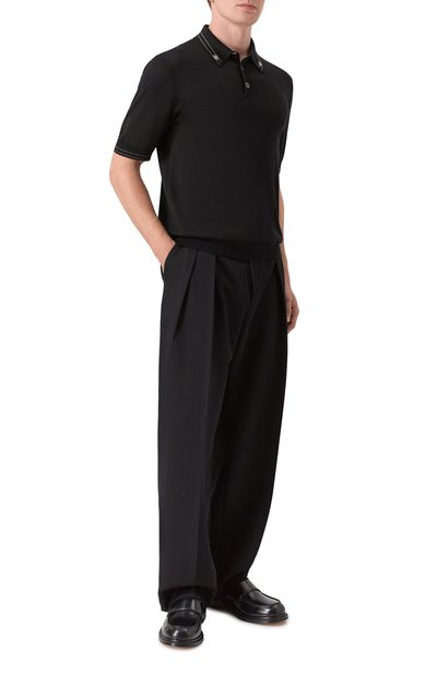 Мужская шелковое поло DOLCE & GABBANA, арт. GXZ02T/JBS0I