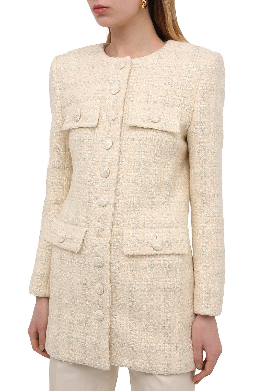 Пальто из шерсти и шелка SAINT LAURENT, арт. 652528/Y5C78, фото 3