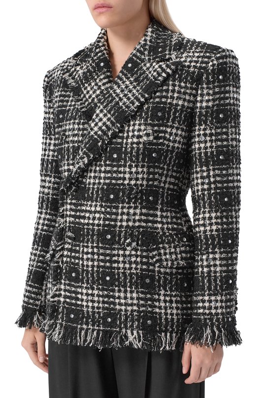 Твидовый жакет Giuseppe di Morabito 05FWJA096C 05326 Чёрно-белый  05FWJA096C 05326 Фото 3