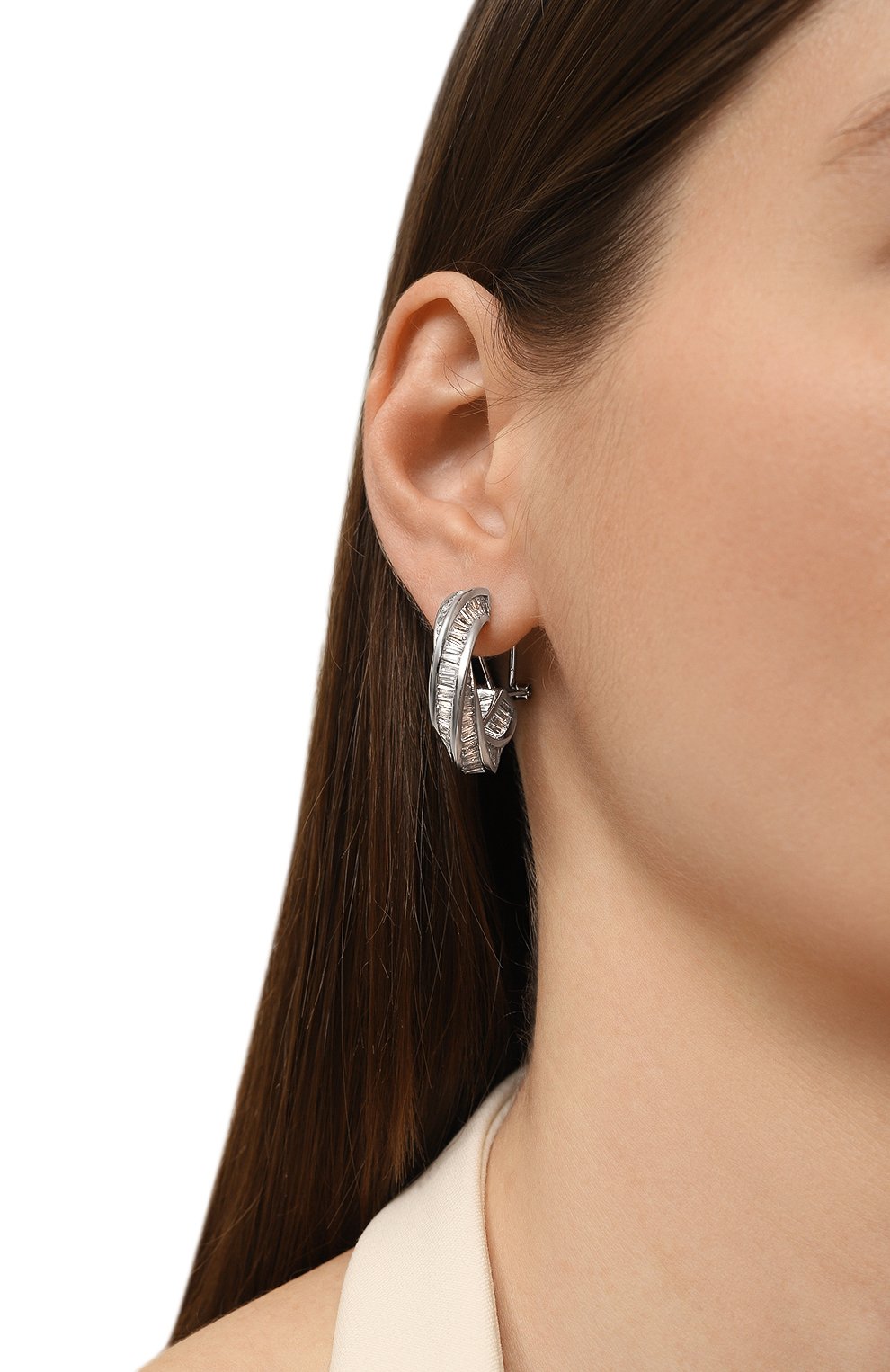 Серьги-кольца с фианитами crush CAVIAR JEWELLERY, арт. CR001, фото 2