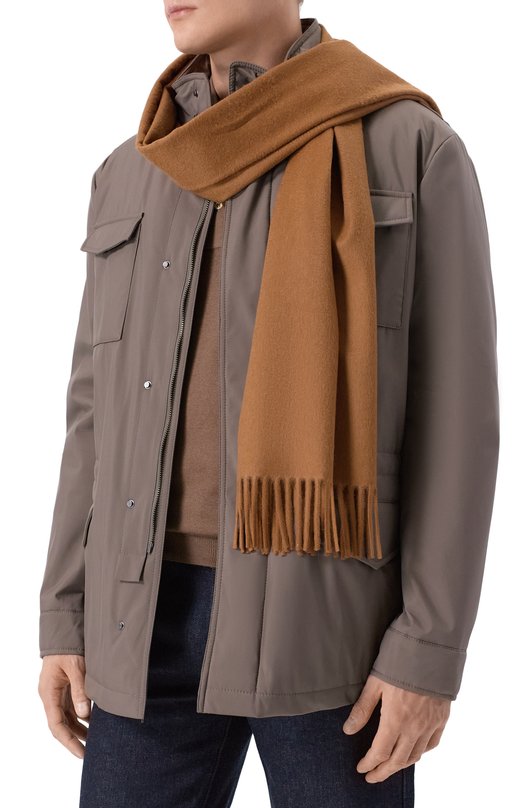 Шерстяной шарф MVST S4/48X160/6380-CRA Коричневый  S4/48X160/6380-CRA Фото 2