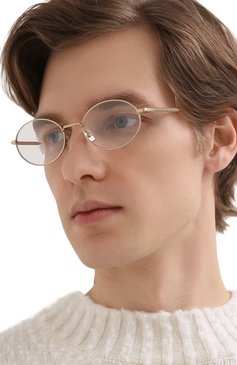 Женские оправа DIOR EYEWEAR золотого цвета, арт. DI0R0237 J5G | Фото 3 (Тип очков: Оправа; Региональные ограничения белый список (Axapta Mercury): RU, Не проставлено; Кросс-КТ: Оправы-унисекс; Нос: Не проставлено; Оптика Гендер: оптика-унисекс; Очки форма: Овальные)