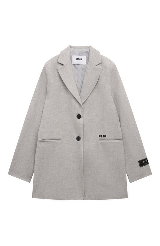 

Хлопковый жакет MSGM kids, Серый