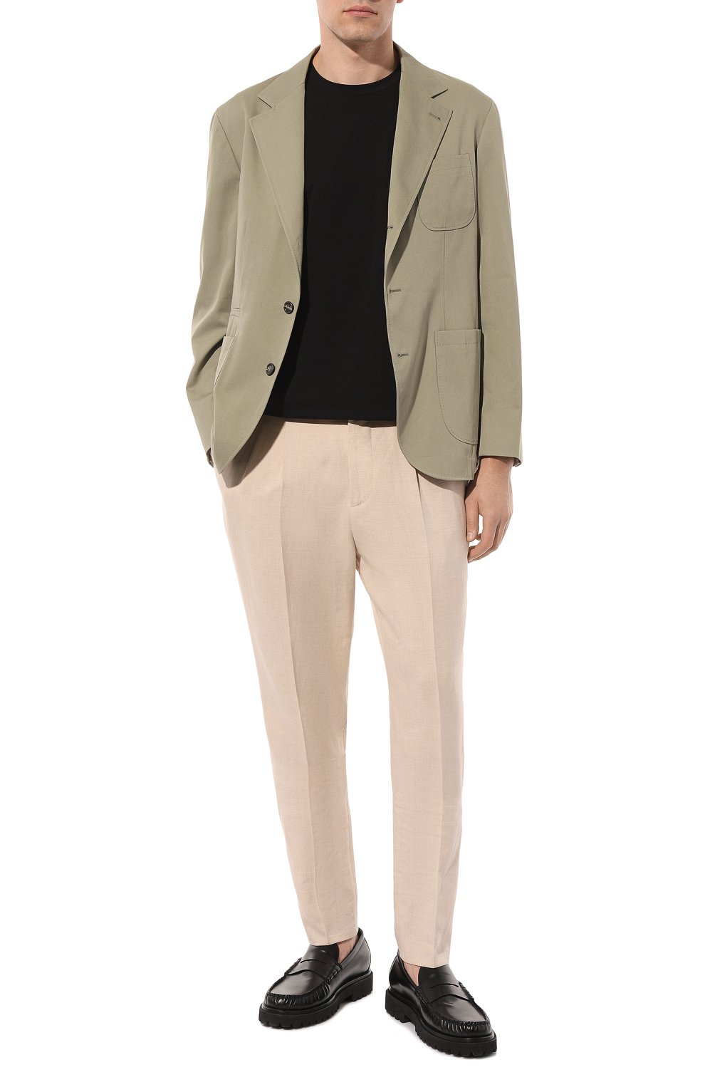 Брюки изо льна и шерсти BRUNELLO CUCINELLI, арт. MW494E1920, фото 2