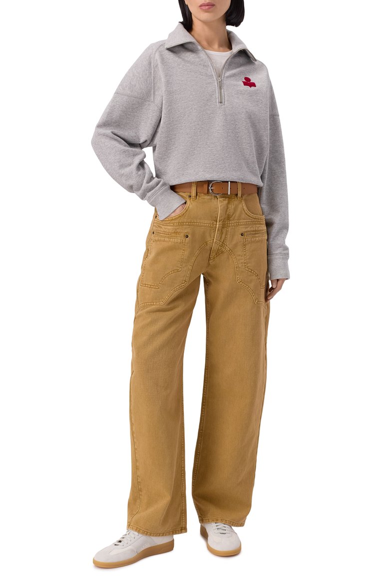 Хлопковый свитшот ISABEL MARANT ETOILE, арт. SW0093FA, фото 2