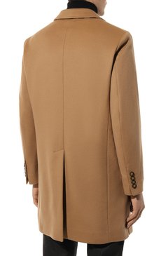 Мужской шерстяное пальто BURBERRY бежевого цвета, арт. 8058261 | Фото 4 (Драгоценные камни: Проставлено; Рукава: Длинные; Длина (верхняя одежда): До середины бедра; Материал утеплителя: Шерсть; Материал внешний: Шерсть; Материал сплава: Проставлено; 1-2-бортные: Однобортные; Мужское Кросс-КТ: пальто-верхняя одежда; Стили: Кэжуэл)
