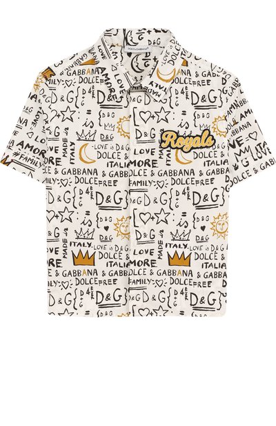 Хлопковая рубашка с принтом DOLCE & GABBANA, арт. L42S50/FS565/2-6, фото 1