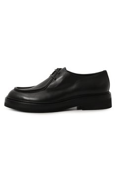 Женская кожаные дерби SANTONI черного цвета, арт. WUFM70552G0MTLGA | Фото 4 (Подошва: Платформа; Каблук высота: Низкий; Материал внутренний: Натуральная кожа; Материал сплава: Проставлено; Драгоценные камни: Проставлено)