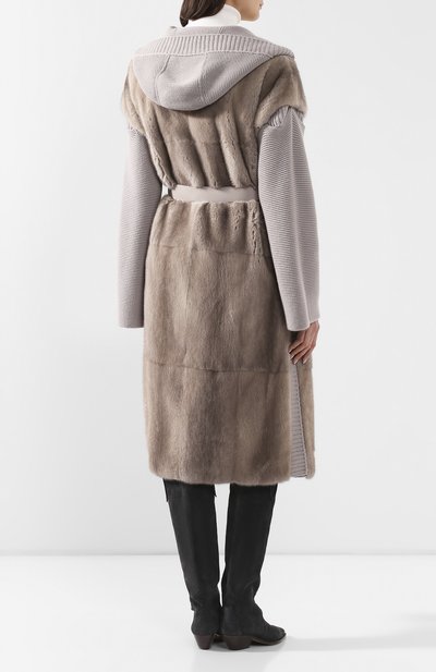 Пальто с мехом норки LORO PIANA, арт. FAG3852, фото 4