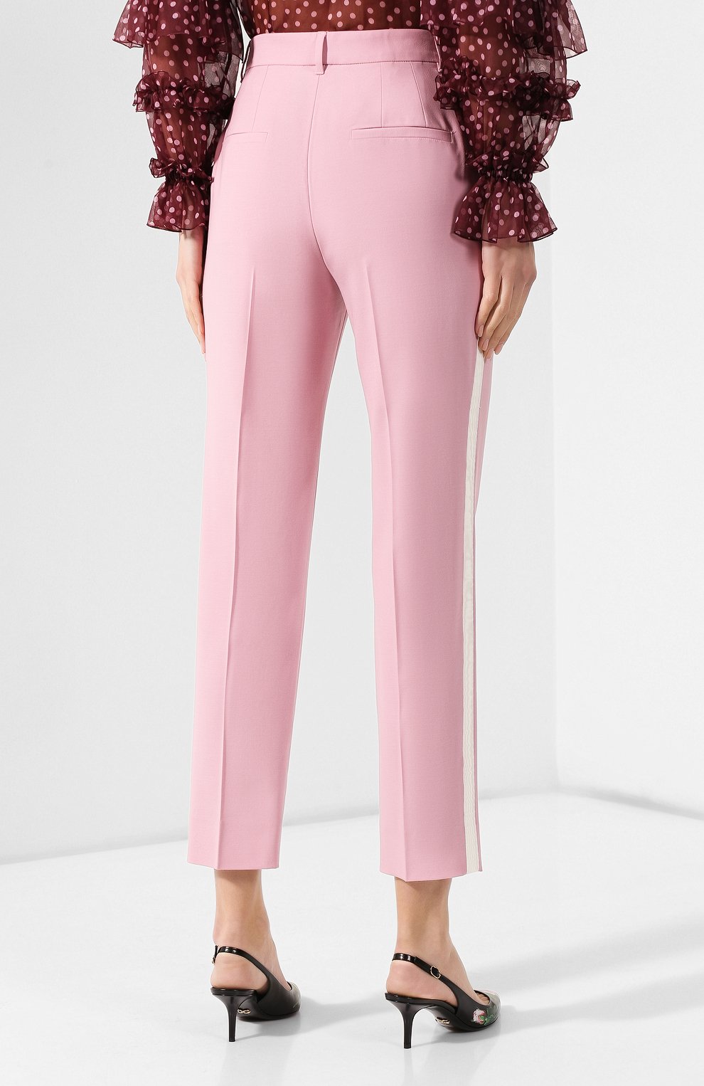 Брюки из смеси шерсти и шелка DOLCE & GABBANA, арт. FTBPAT/FUBAJ, фото 4