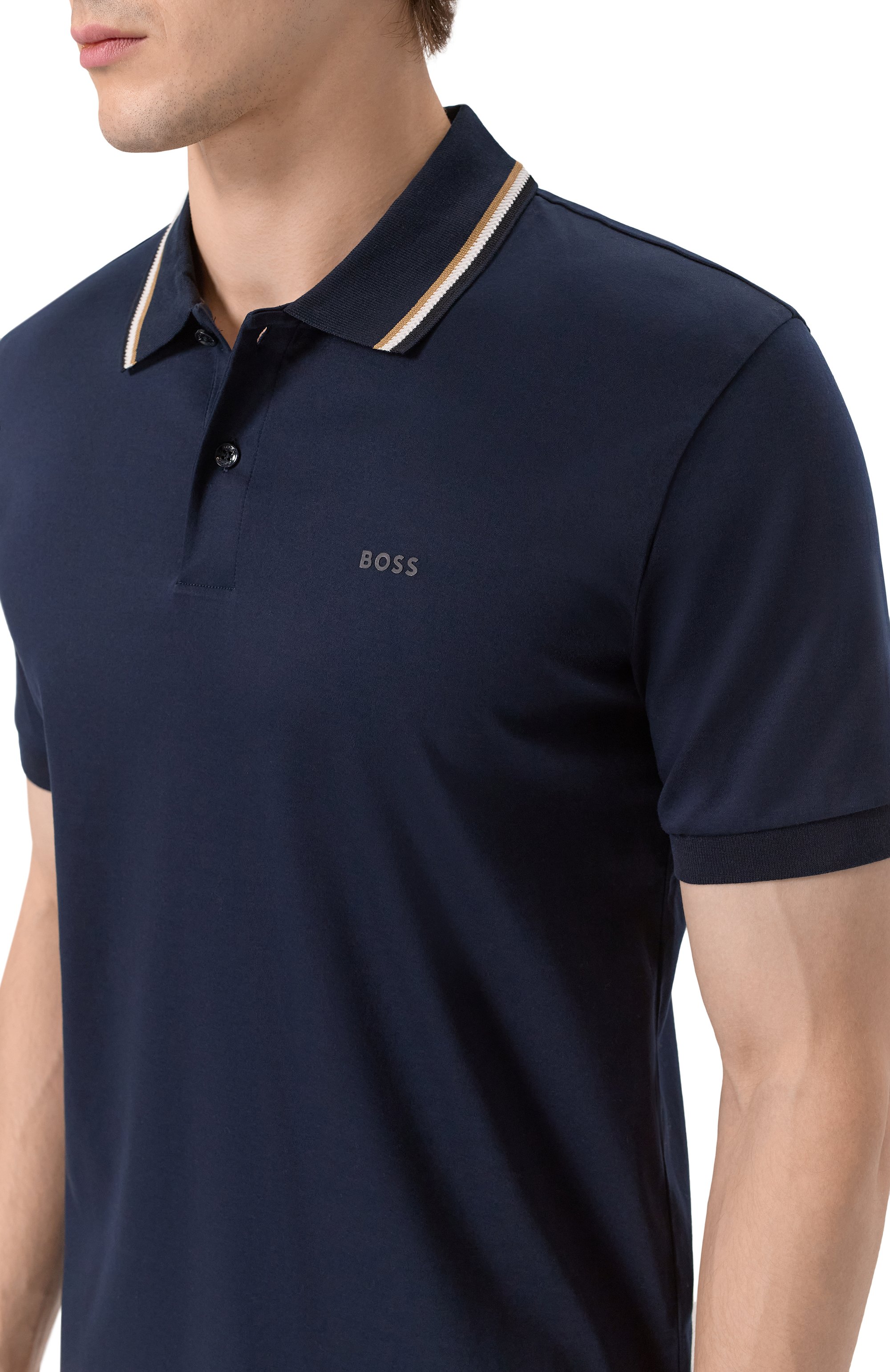 Хлопковое поло BOSS, арт. 50469360, фото 5