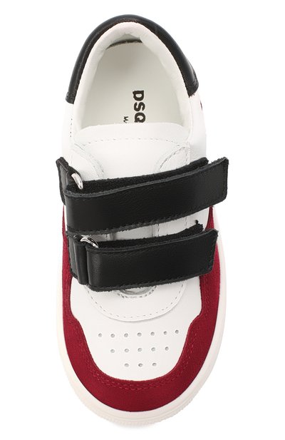 Кожаные кеды DSQUARED2 бордового цвета по цене 29950 руб., арт. 64923/KALEID0/28-35, фото 4 Кожаные кеды DSQUARED2, арт. 64923/KALEID0/28-35, фото 4