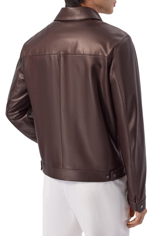 Кожаная куртка MVST M26.2PM.L021/L011 NAPPA CREAM Коричневый  M26.2PM.L021/L011 NAPPA CREAM Фото 4