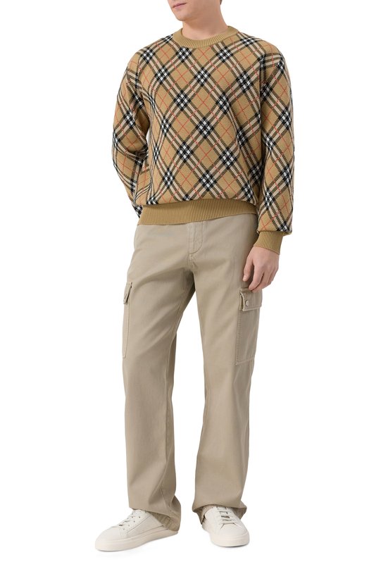 Шерстяной джемпер Burberry 8111379 Бежевый  8111379 Фото 2